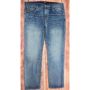 7 For All Mankind Men's Straight Leg Jeans 38x33.5 Clean Pkt Coachella